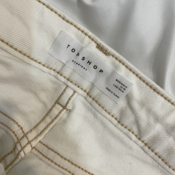 Topshop straight leg jean in off white - Picture 7 of 7